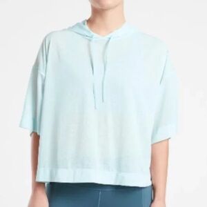 NWT Athleta Vapor Hooded Tee Short-Sleeve Women’s Medium Oasis Blue Lightweight